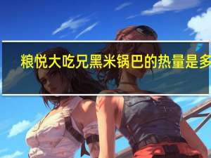 粮悦 大吃兄 黑米锅巴的热量是多少