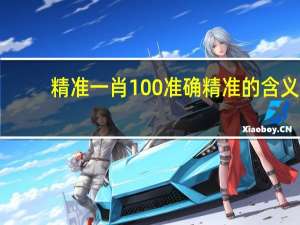 精准一肖100 准确精准的含义_详细解答解释落实_安卓版503.106