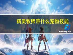精灵牧师带什么宠物技能