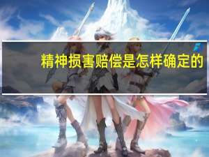 精神损害赔偿是怎样确定的