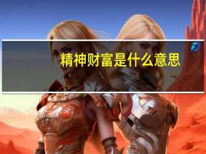 精神财富是什么意思