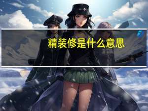 精装修是什么意思