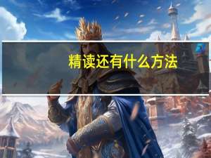 精读还有什么方法