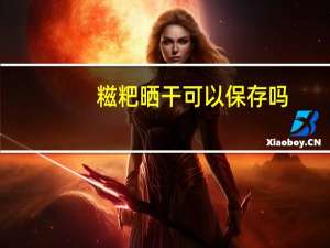 糍粑晒干可以保存吗