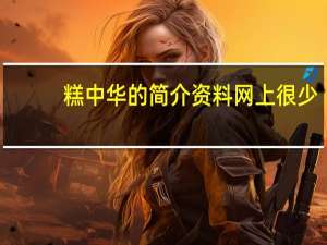 糕中华的简介资料网上很少，哪位大哥那有，分享下！