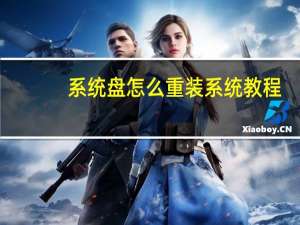 系统盘怎么重装系统教程（系统盘怎么重装系统）
