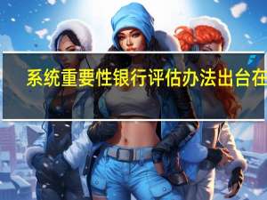 系统重要性银行评估办法出台在即