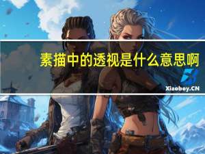 素描中的透视是什么意思啊