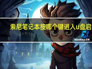 索尼笔记本按哪个键进入u盘启动（索尼笔记本好吗）