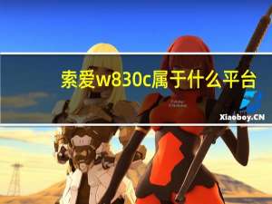 索爱w830c属于什么平台（索爱w830）