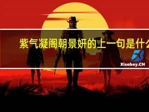 紫气凝阁朝景妍的上一句是什么