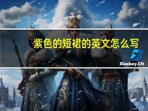 紫色的短裙的英文怎么写