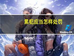 累犯应当怎样处罚