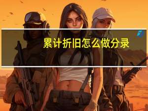 累计折旧怎么做分录