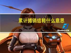 累计摊销结转什么意思