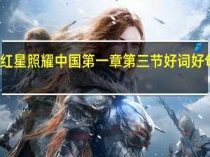 红星照耀中国第一章第三节好词好句赏析