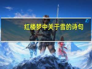 红楼梦中关于雪的诗句