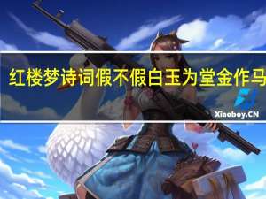 红楼梦诗词假不假白玉为堂金作马全诗