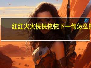 红红火火恍恍惚惚下一句怎么接（红红火火恍恍惚惚下一句）