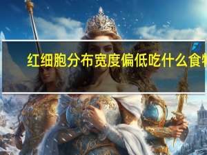 红细胞分布宽度偏低吃什么食物（红细胞分布宽度偏低）