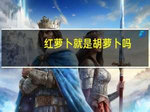 红萝卜就是胡萝卜吗