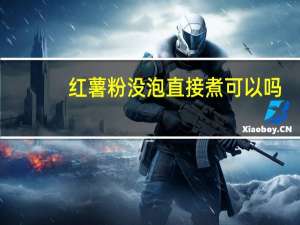 红薯粉没泡直接煮可以吗