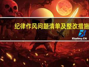 纪律作风问题清单及整改措施