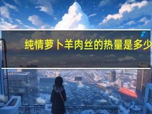 纯情萝卜羊肉丝的热量是多少？