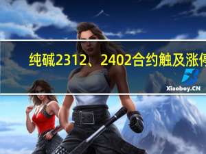 纯碱2312、2402合约触及涨停