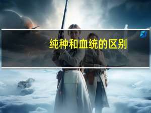 纯种和血统的区别