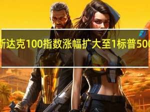纳斯达克100指数涨幅扩大至1%标普500指数涨0.4%道指涨超90点