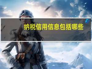 纳税信用信息包括哪些
