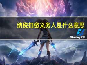 纳税扣缴义务人是什么意思