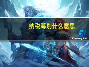 纳税筹划什么意思