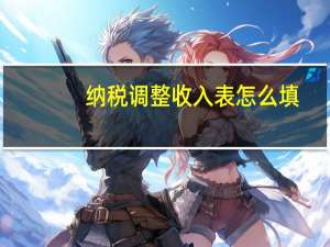 纳税调整收入表怎么填
