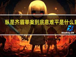 纵是齐眉举案到底意难平是什么意思