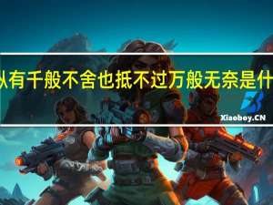 纵有千般不舍也抵不过万般无奈是什么意思