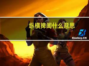 纵横捭阖什么意思（纵横捭阖是什么意思）