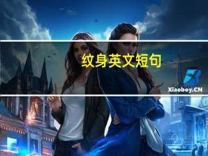 纹身英文短句（纹身英文）