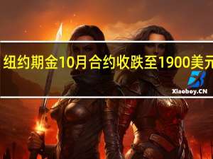 纽约期金10月合约收跌至1900美元下方