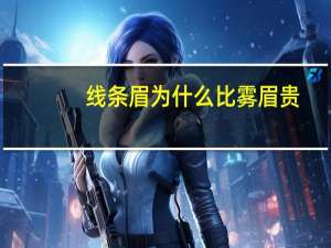 线条眉为什么比雾眉贵？为什么线条眉比雾眉便宜