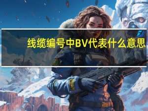 线缆编号中BV代表什么意思