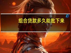 组合贷款多久能批下来（组合贷款的条件）