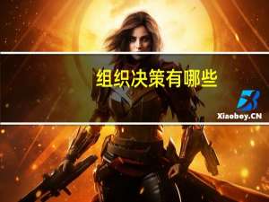 组织决策有哪些