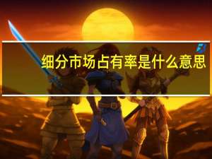 细分市场占有率是什么意思（市场占有率是如何计算的）