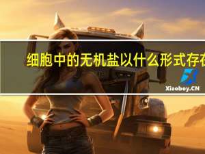 细胞中的无机盐以什么形式存在
