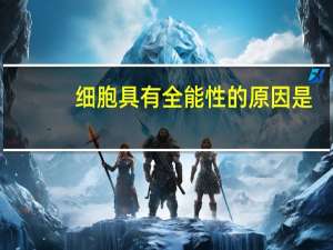 细胞具有全能性的原因是