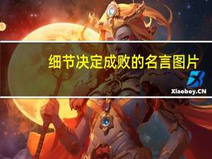 细节决定成败的名言图片（细节决定成败的名言）
