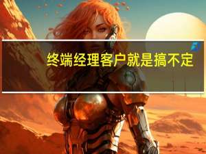 终端经理客户就是搞不定,你你会怎么处理