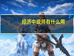 经济中级师有什么用